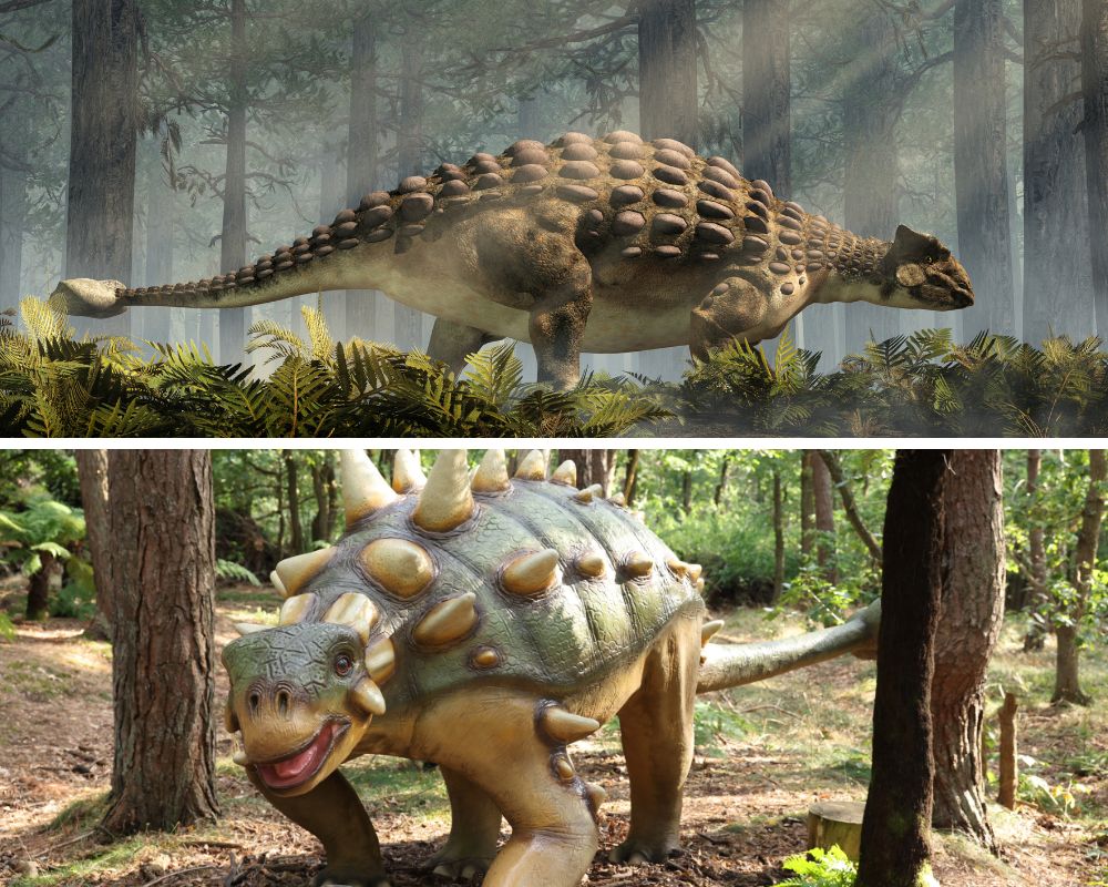 Ankylosaurus and Euoplocephalus